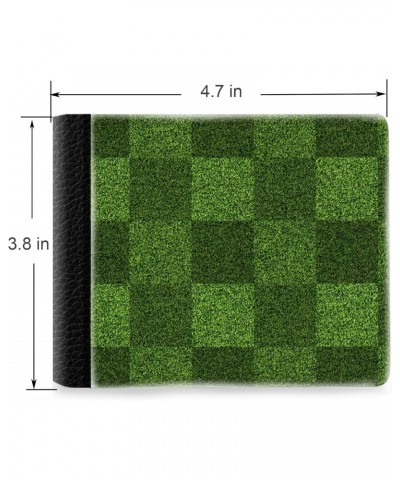 Unique Desige Pattern - Football Artificial Grass Field Texture, Slim Front Pocket Wallet Billfold RFID Blocking $9.79 Wallets