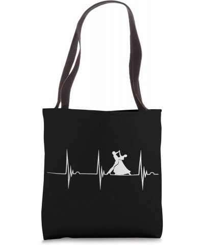 Line Dance Heartbeat EKG Pulse Line Dancing Western Dancer Tote Bag $11.60 Totes