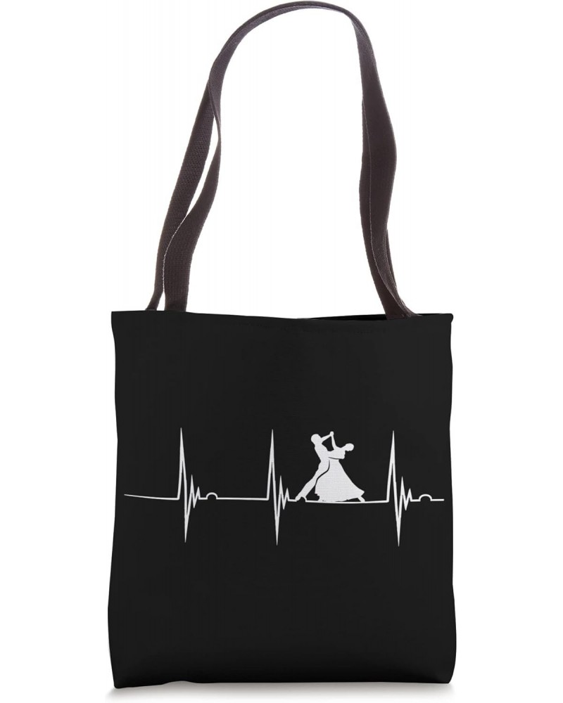 Line Dance Heartbeat EKG Pulse Line Dancing Western Dancer Tote Bag $11.60 Totes