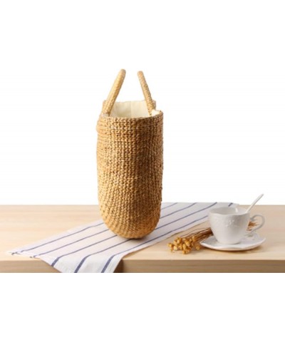 Womens Summer Handwoven Large Straw Beach Tote Bag Hobo Bags With Pom Poms C $26.19 Hobo Bags