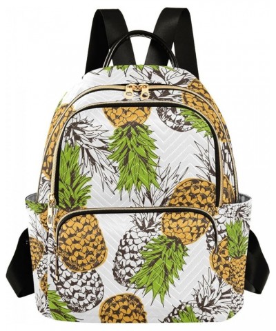 Women Backpack Pineapple Tropical Anti-Theft Travel Backpack with Luggage Belt Lightweight Handbag Lady Purse Roomy Double Zi...