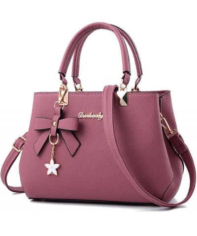 Womens Handbags and Purses Fashion Top Handle Satchel Tote PU Leather Shoulder Bags Pink Pink $27.87 Totes