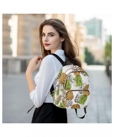 Women Backpack Pineapple Tropical Anti-Theft Travel Backpack with Luggage Belt Lightweight Handbag Lady Purse Roomy Double Zi...