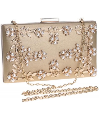 Evening Bag for Women Elegant Flower Clutch Purses Artificial Pearl Crossbody Shoulder Bags for Prom Party Cocktail Red $26.2...