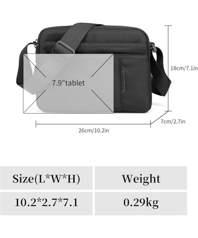 Messenger Bag for Men Casual Satchel Bags Water Resistant Crossbody Bag Travel Shoulder Bag Nylon Man Purse (Black) Black $16...