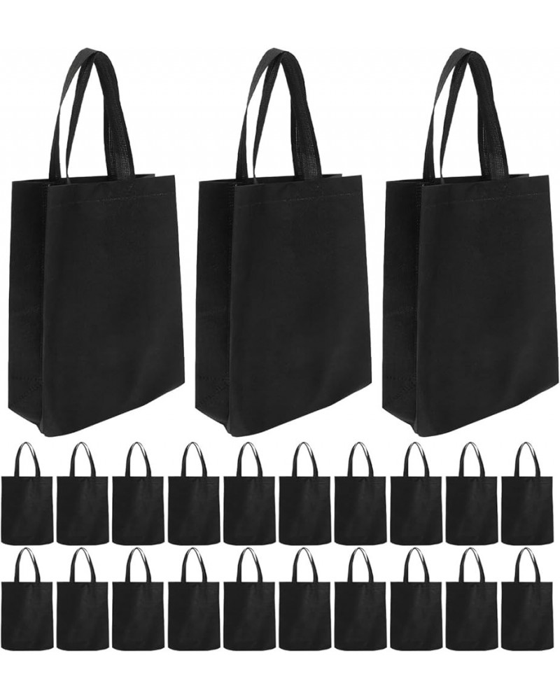 30pcs Non Woven Tote Bags 12x15 Inch Grocery Bags Party Favor Gift Bag Shopping Bags with Handles Black Black $11.83 Totes