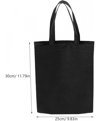 30pcs Non Woven Tote Bags 12x15 Inch Grocery Bags Party Favor Gift Bag Shopping Bags with Handles Black Black $11.83 Totes