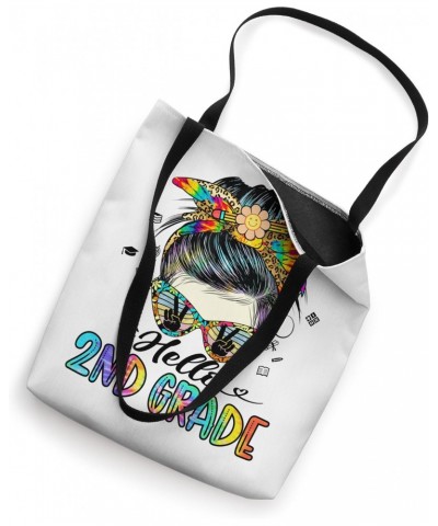 Hello 2nd Grade Teacher Tie Dye Messy Bun Back To School Tote Bag $8.94 Totes