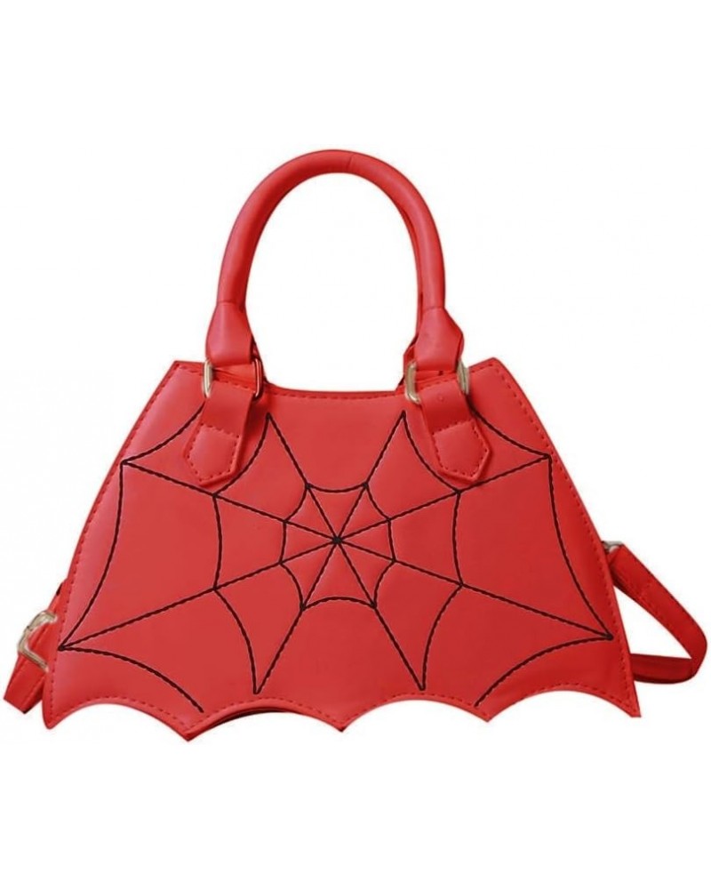 Fashion Bat Shape Shoulder Bag Simple Leathers Commuters Tote Bag Handbag Unique Crossbody Bags Purse Messenger Bag Red $9.69...