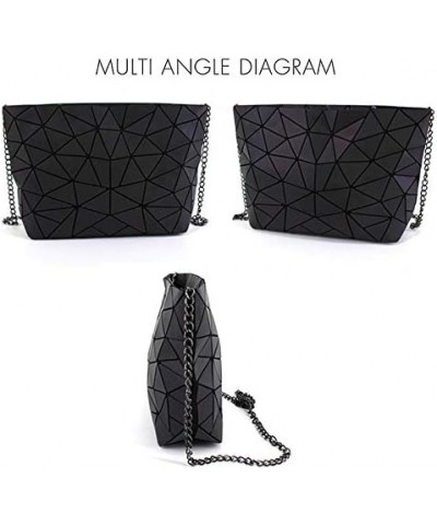 Fashion Holographic Laser Shoulder Bag Geometric Envelope Clutch Chain Crossbody Purse Luminous Grey $16.79 Shoulder Bags