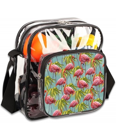 Flamingo Tree Stadium-Approved Clear Crossbody Bag with Colorful Print Design Flamingo Tree $11.33 Crossbody Bags