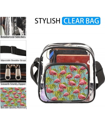 Flamingo Tree Stadium-Approved Clear Crossbody Bag with Colorful Print Design Flamingo Tree $11.33 Crossbody Bags