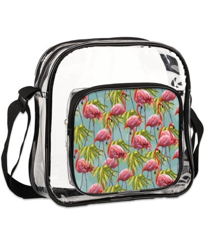 Flamingo Tree Stadium-Approved Clear Crossbody Bag with Colorful Print Design Flamingo Tree $11.33 Crossbody Bags