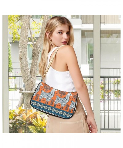 Indian Tribal Ornament Shoulder Bag for Women Small Purse Fashion Chain Purse Sling Bag with Chain Strap for Wife Women $17.9...