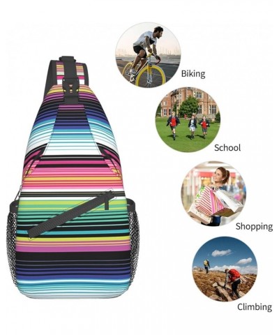 Fashion Chest Sling Bag For Women Men Adjustable Strap Crossbody Shoulder Backpack Hiking Travel Gym Unisex Daypack Colorfull...