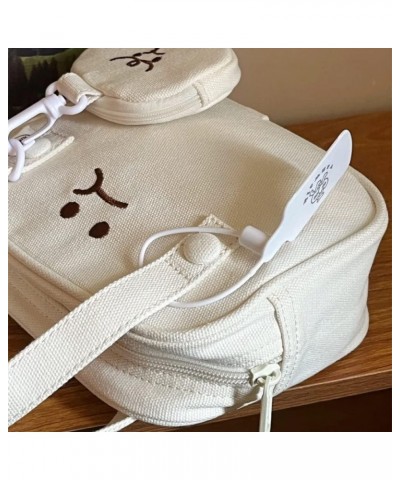 Aesthetic Tote Bag Kawaii Hobo Bag Inclined Shoulder Bag Large Capacity for Girls Women Office School (White) White $17.67 Totes