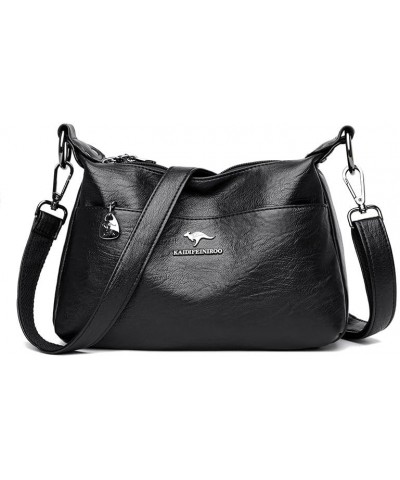 Women HandBags Shoulder Crossbody Bags For Female Leather Designer Purses Handbag Women's Messenger Bag 8003 Black $20.07 Han...