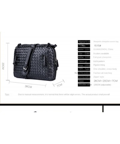 MKJHNBHQ Women's Woven Handmade Clutch Knitted Messenger Bag Mini Shoulder Handbag Fashion Shell Bag Zaohongse $29.46 Totes