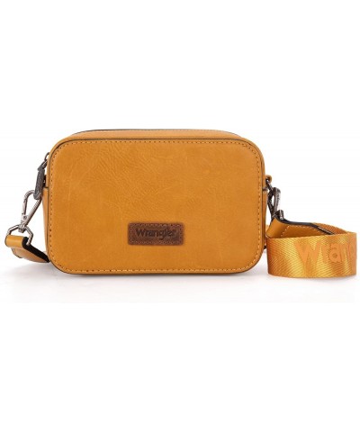 RFID Blocking Crossbody Purses for Women Cell Phone Wallet with Credit Card Slots W Yellow $20.29 Crossbody Bags