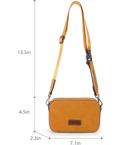 RFID Blocking Crossbody Purses for Women Cell Phone Wallet with Credit Card Slots W Yellow $20.29 Crossbody Bags