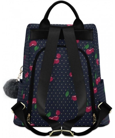 Cute Cherry Polka Dot Backpack Purse for Women Travel Casual Daypack College Bookbag Work Business Ladies Shoulder Bag $18.92...