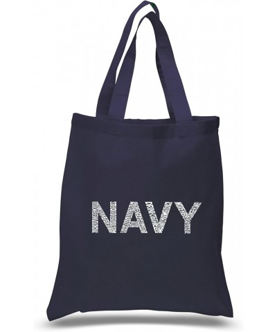 Word Art S Tote Bag - U.S. Navy Lyrics to Anchors Away Word Art Navy Blue $9.11 Totes