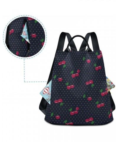 Cute Cherry Polka Dot Backpack Purse for Women Travel Casual Daypack College Bookbag Work Business Ladies Shoulder Bag $18.92...