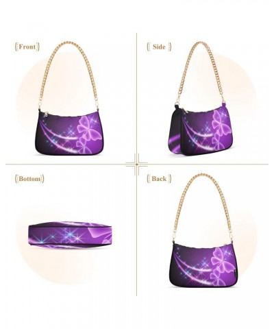 Clutch Shoulder Bags Tote Evening Purse Handbags for Women Hobo Bags Glitter Butterfly Star with Zipper Closure $15.68 Totes