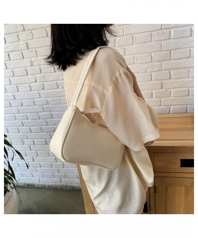 Retro Women Solid Color Zipper Phone Bag Hand Bag Shoulder Bag Armpit Bag Women Purses And Handbags Beige $5.04 Shoulder Bags