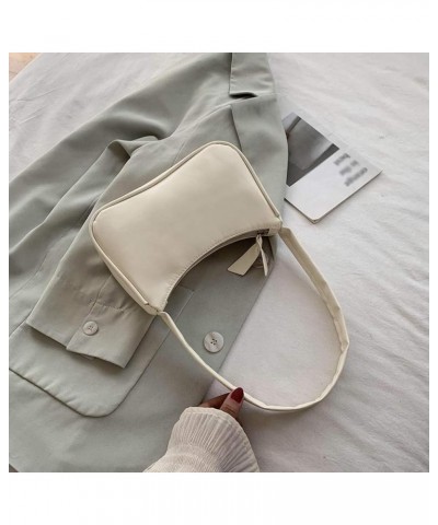 Retro Women Solid Color Zipper Phone Bag Hand Bag Shoulder Bag Armpit Bag Women Purses And Handbags Beige $5.04 Shoulder Bags