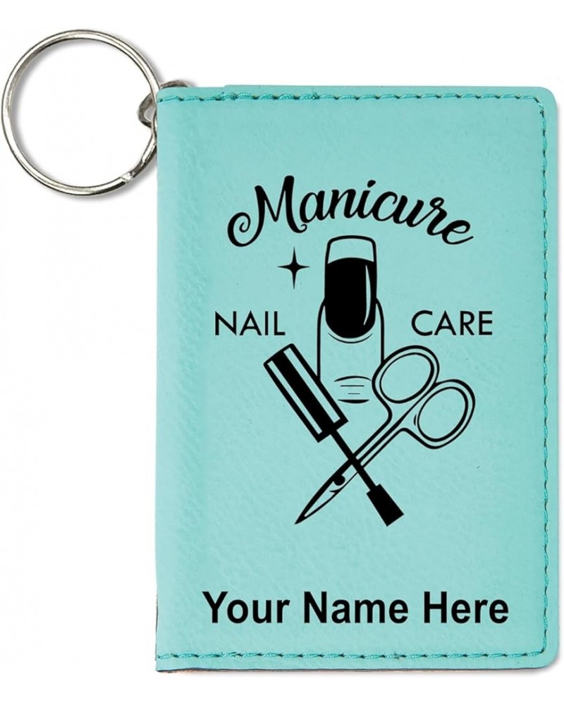 ID Holder Wallet, Manicure, Personalized Engraving Included (Light Brown) Teal $11.76 Wallets