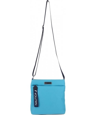 Diver Nylon Small Womens Crossbody Bag Purse with Adjustable Shoulder Strap Scuba Blue $12.77 Crossbody Bags