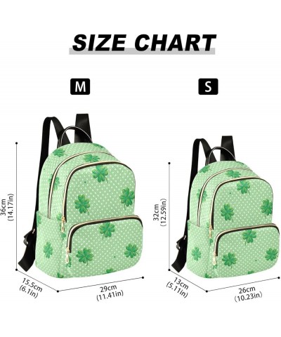 Clover and Polka Dot Women's Backpack Purse Causal Daypack Work Travel College Business Trip Bag Shoulder Bag Medium $15.67 B...