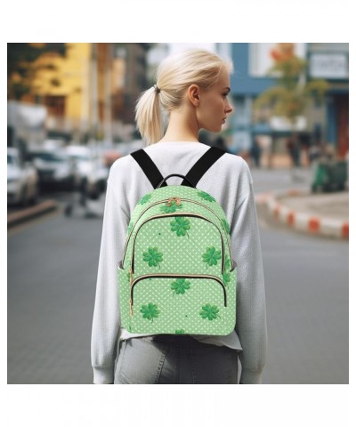 Clover and Polka Dot Women's Backpack Purse Causal Daypack Work Travel College Business Trip Bag Shoulder Bag Medium $15.67 B...